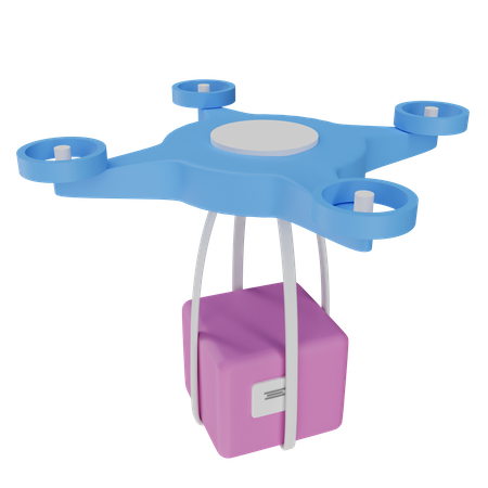 Livraison par drone  3D Illustration