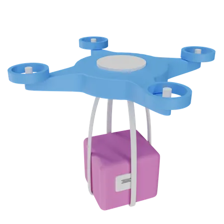 Livraison par drone  3D Illustration