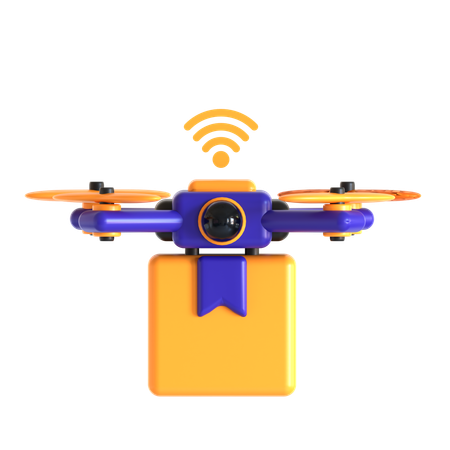 Livraison par drone intelligent  3D Icon