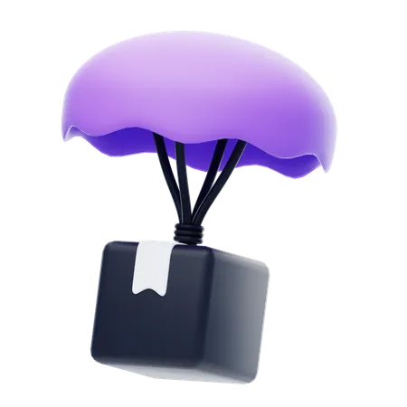 Livraison en parachute  3D Icon