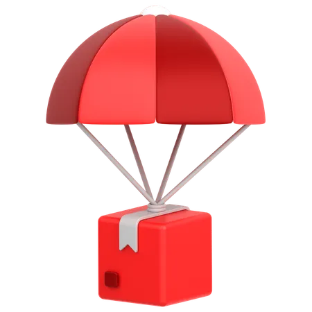 Livraison en parachute  3D Icon