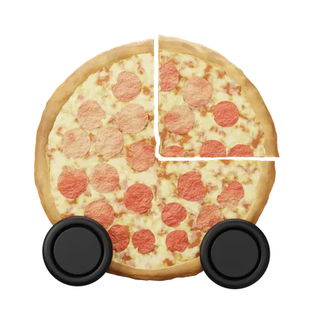 Livraison de pizza  3D Icon