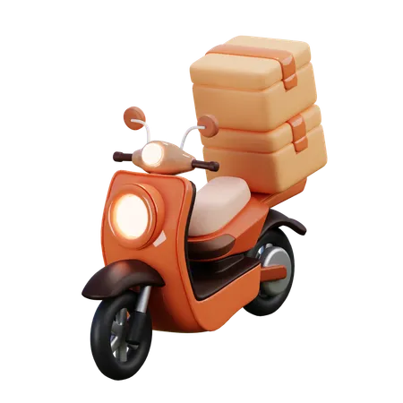 Scooter de livraison  3D Icon