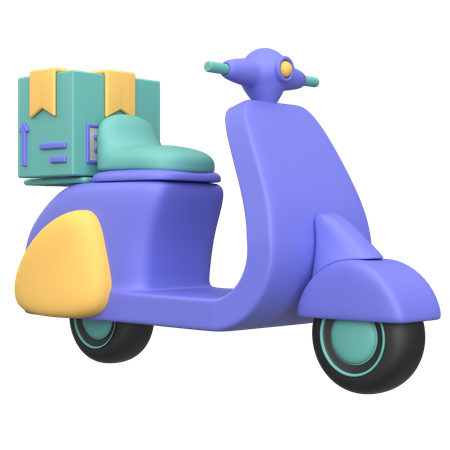 Scooter de livraison  3D Illustration