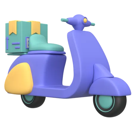 Scooter de livraison  3D Illustration