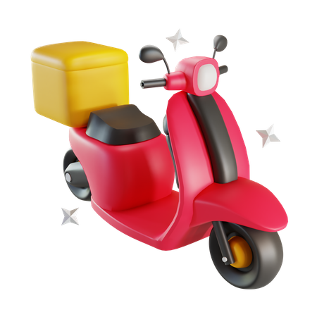 Scooter de livraison  3D Illustration