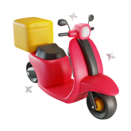 Scooter de livraison  3D Illustration