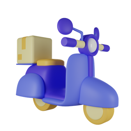 Scooter de livraison  3D Illustration