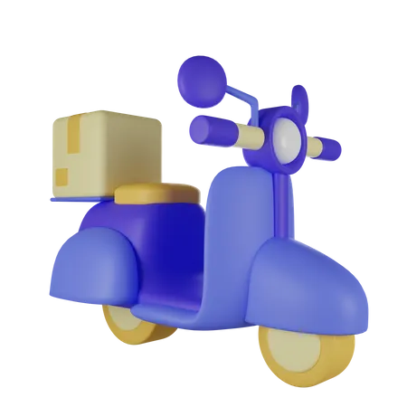 Scooter de livraison  3D Illustration