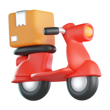 Scooter de livraison  3D Icon