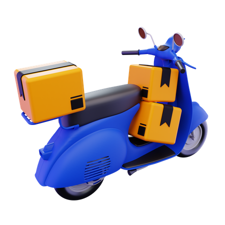 Scooter de livraison  3D Icon