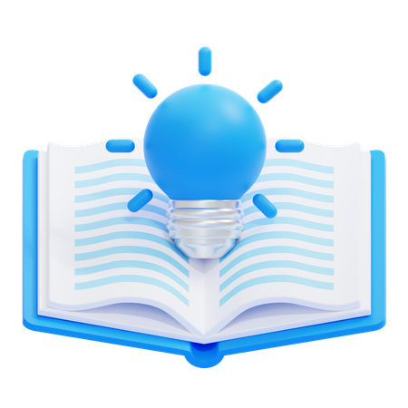 Livre avec ampoule  3D Icon