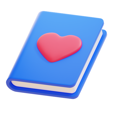 Livre avec un coeur  3D Icon