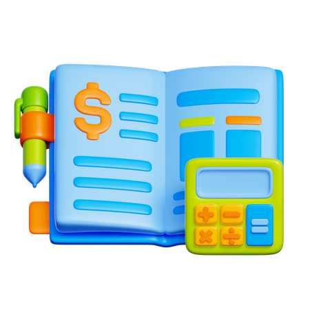 Livre de comptabilité  3D Icon