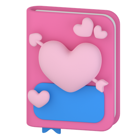 Livre d'amour  3D Icon