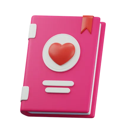 Livre d'amour  3D Icon