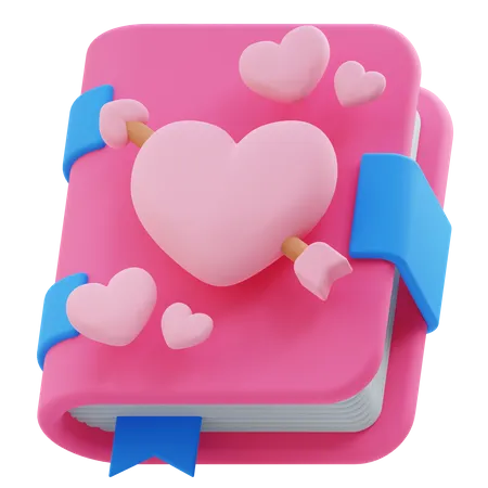 Livre d'amour  3D Icon