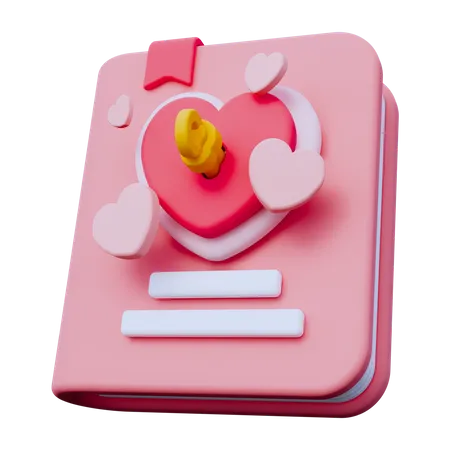 Livre d'amour  3D Icon