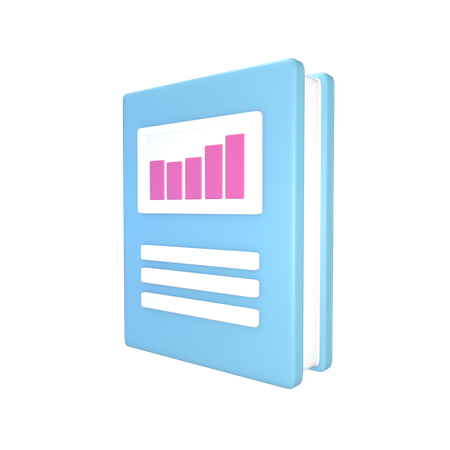 Livre d'analyse de données  3D Illustration