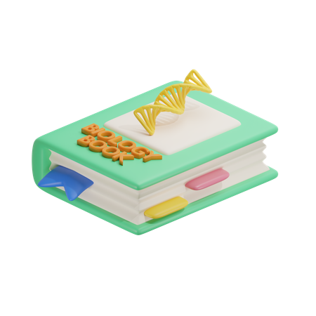 Livre de biologie  3D Icon