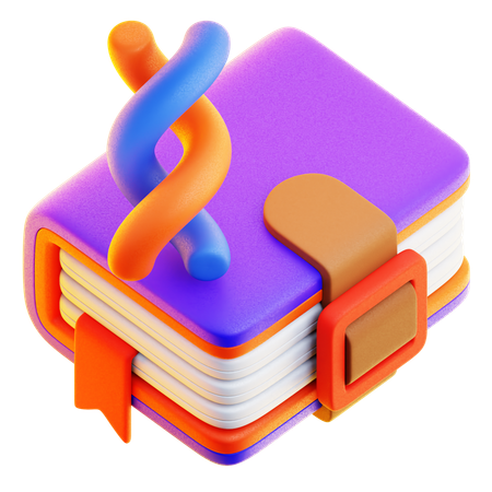 Livre de biologie  3D Icon