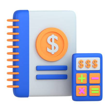 Livre de comptabilité  3D Icon