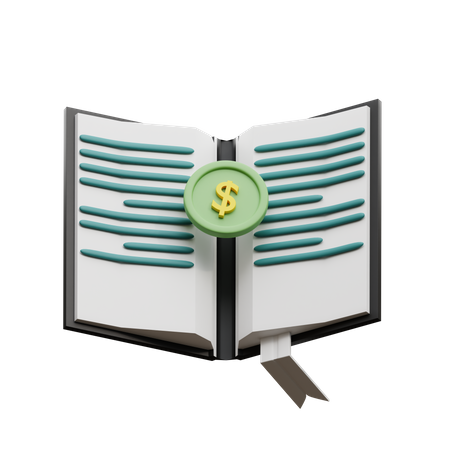 Livre de connaissances financières  3D Icon