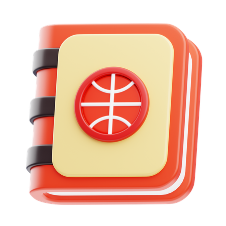 Livre de connaissances sur le basket-ball  3D Icon