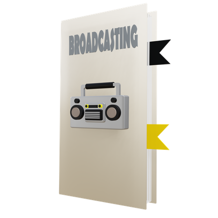 Livre de radiodiffusion  3D Icon