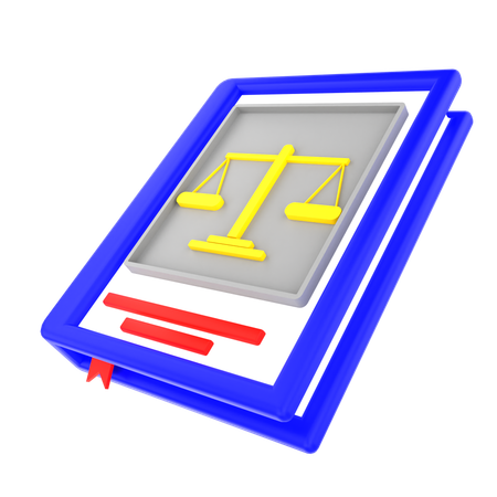 Livre de droit  3D Icon