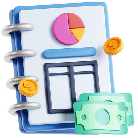 Livre de finances  3D Icon