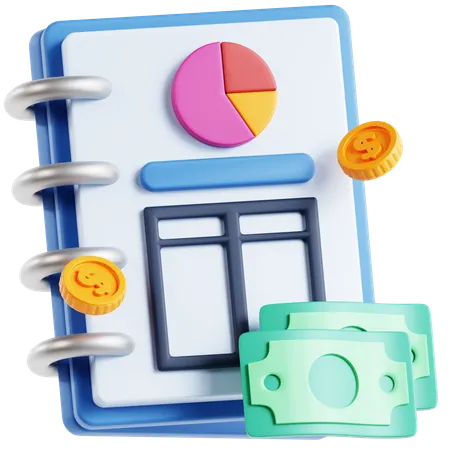 Livre de finances  3D Icon