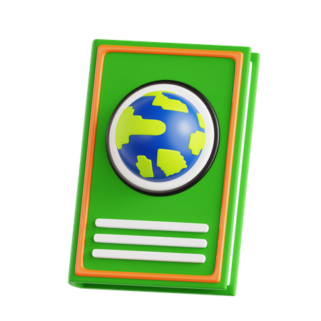 Livre de géographie  3D Icon