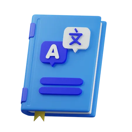 Livre de langue  3D Icon