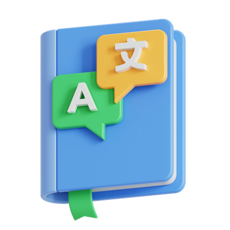 Livre de langue  3D Icon