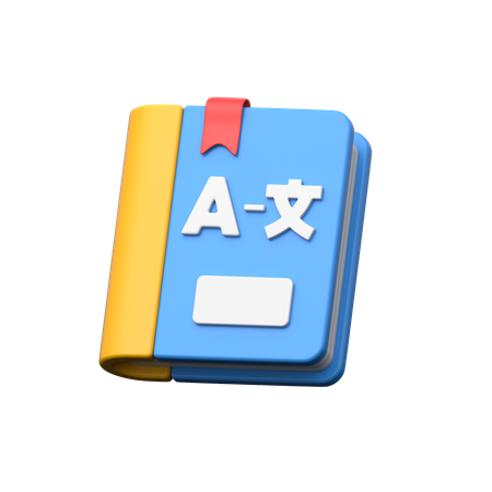 Livre de langue  3D Icon