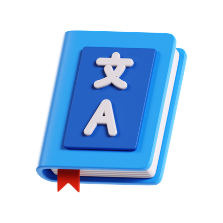 Livre de langue  3D Icon