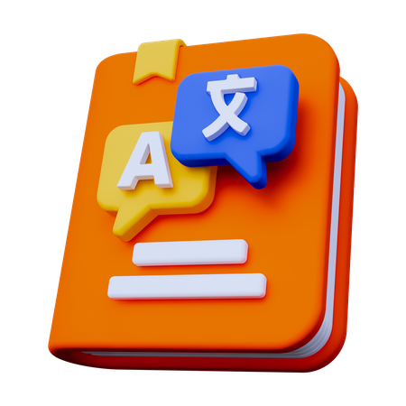 Livre de langue  3D Icon