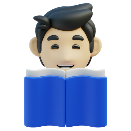 Lisant un livre  3D Icon