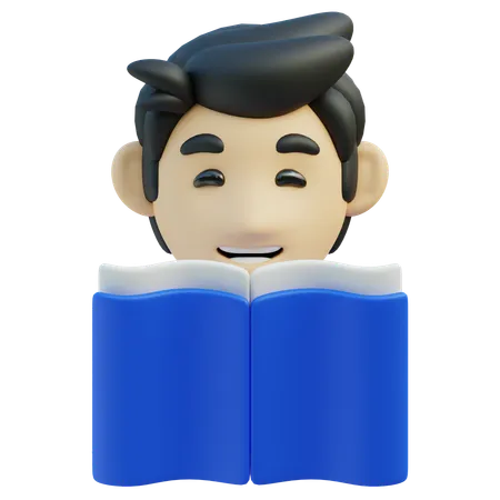 Lisant un livre  3D Icon