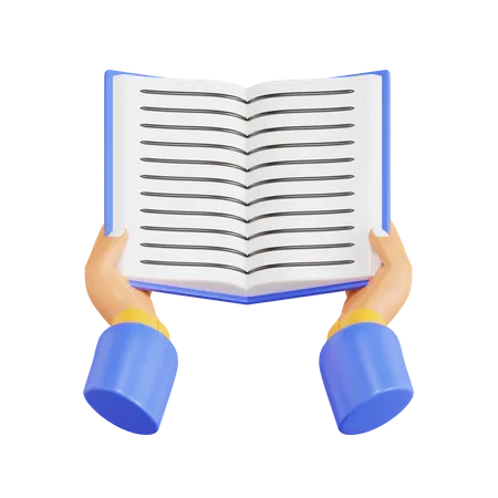 Lisant un livre  3D Icon