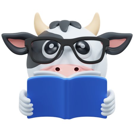 Livre de lecture de vache  3D Icon