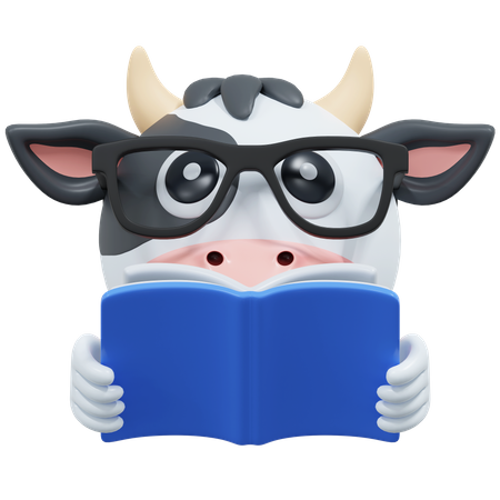 Livre de lecture de vache  3D Icon