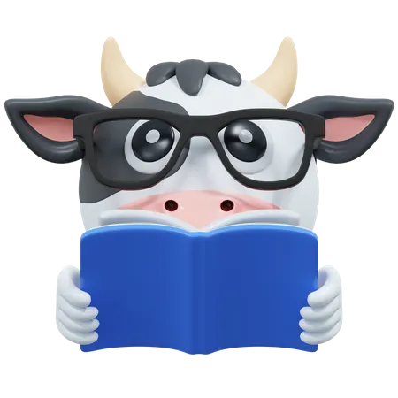 Livre de lecture de vache  3D Icon