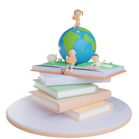 Livre de lecture pour enfants  3D Icon