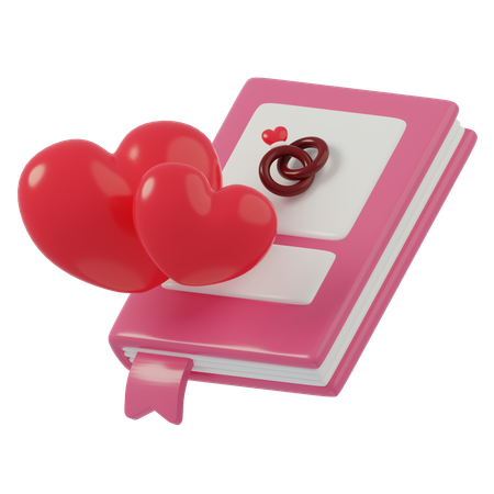Livre de mariage  3D Icon