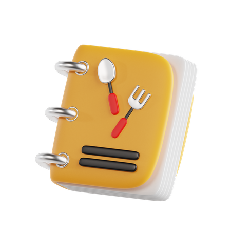 Livre de menus alimentaires  3D Icon