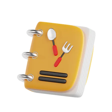 Livre de menus alimentaires  3D Icon