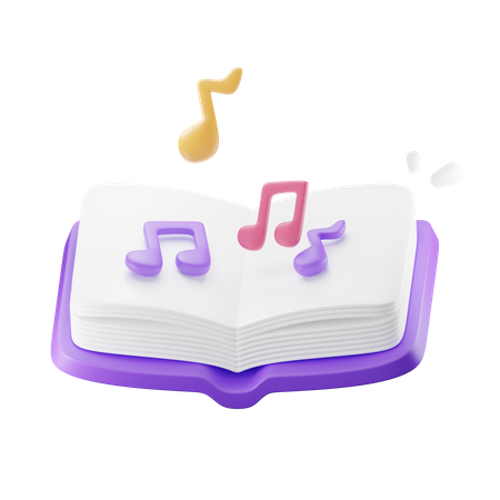 Livre de musique  3D Icon