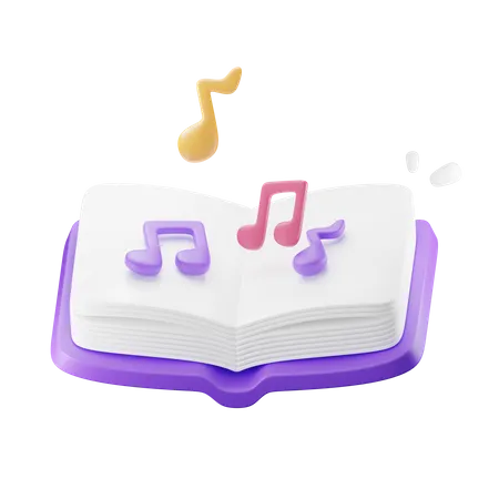 Livre de musique  3D Icon